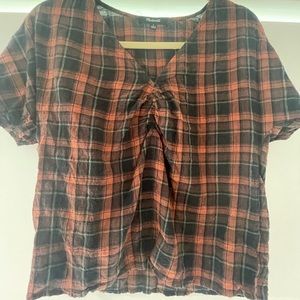 Madewell plaid blouse